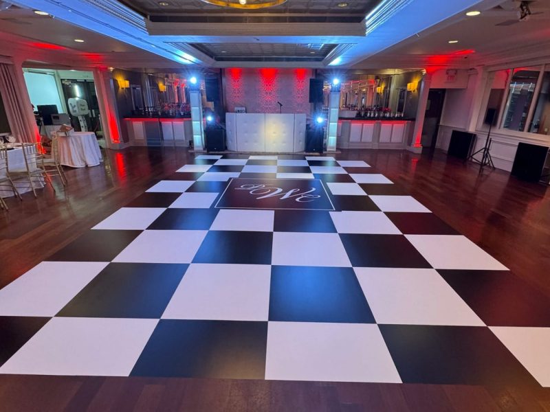 Checkered Dance Floor Wrap with Monogram