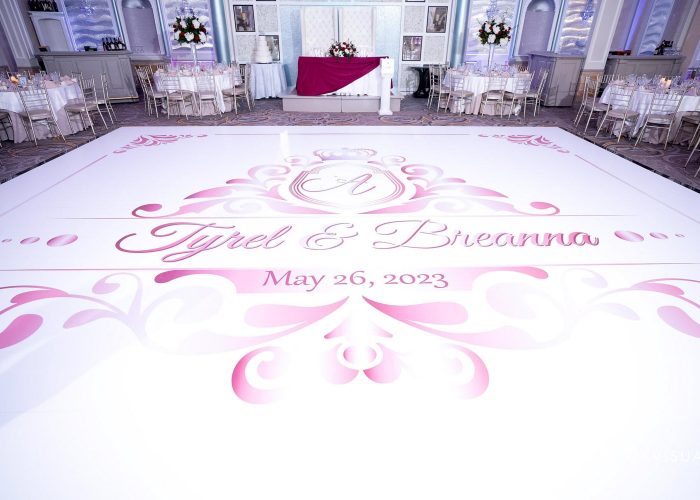 Dance Floor Wrap with Wedding Logo