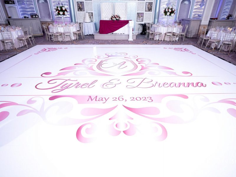 Dance Floor Wrap with Wedding Logo