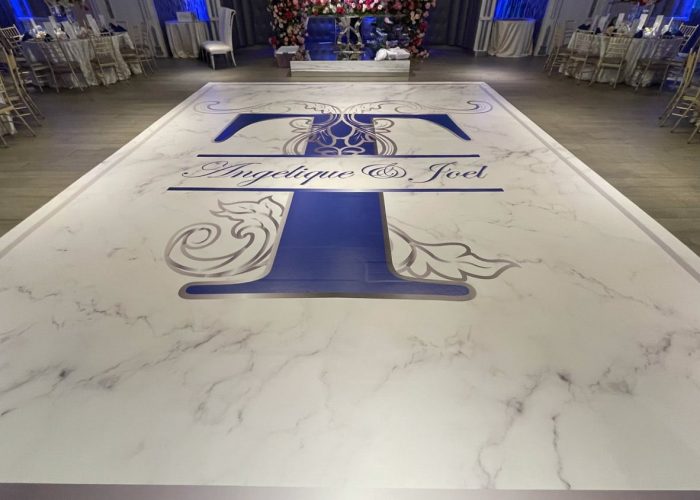 Dance Floor Wrap with Wedding Logo