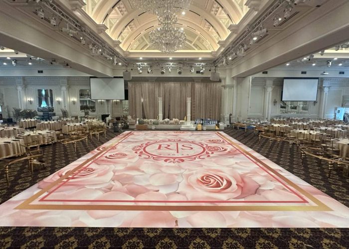 Rose Dance Floor Wrap with Monogram