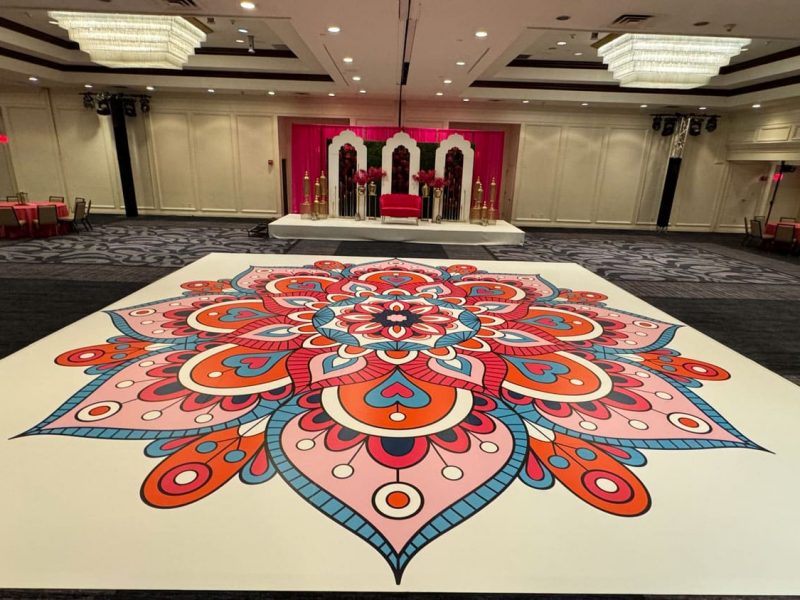 Colorful Indian Design Dance Floor Wrap