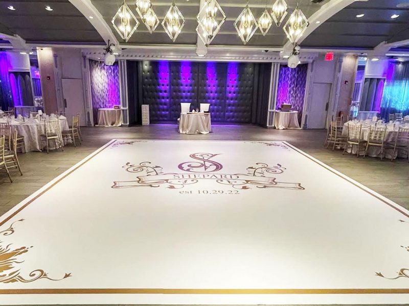 Elegant Dance Floor Wrap with Border