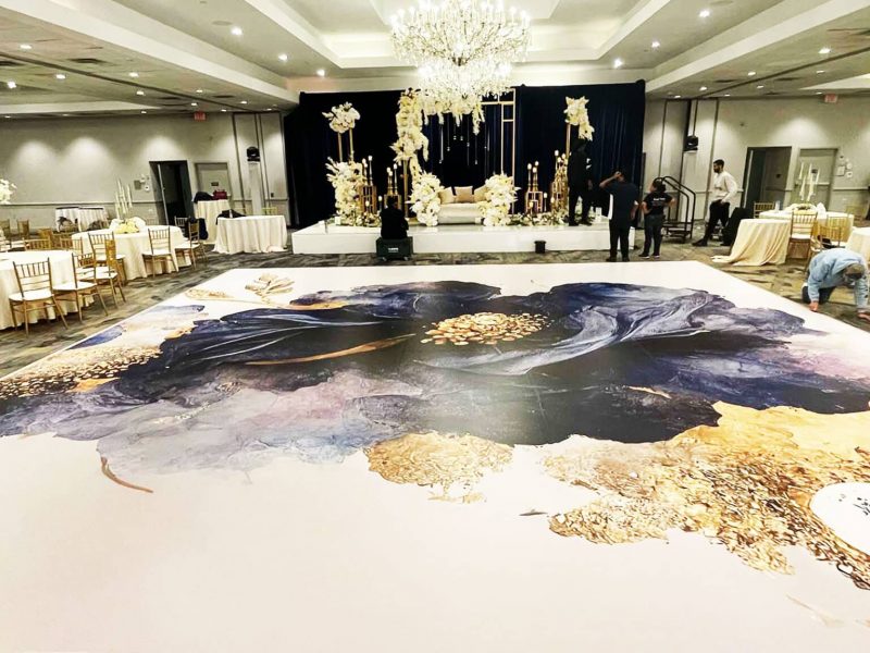 Photo Realistic Floral Dance Floor Wrap