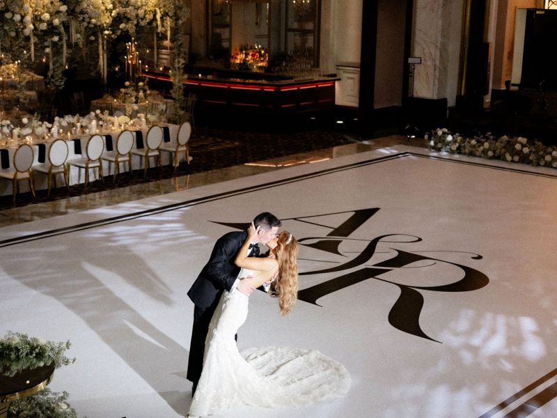 Wedding Monogram Dance Floor Wrap